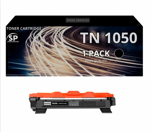 Toner TN1050 TN 1050 compatible pour BROTHER Noir x 1 - SPEED SERVICES Brother HL-1110 1110E 1110R 1112 1112E 1112R 1210W 1212W, MFC-1810 1810E 1810R 1815R 1910W, DCP-1510Ê1510E 1510R 1512 1512E 1512R 1610W 1612W; Fuji Xerox DocuPrint P115B P115W M115W M