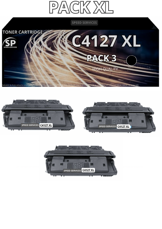 Toner C4127 XL 27X compatible pour CANON Noir x 3 - SPEED SERVICES Brother HL-2460|Brother HL-2460 N|Canon i-SENSYS LBP-1700 Series|Canon i-SENSYS LBP-1760|Canon i-SENSYS LBP-1760 e|Canon Lasershot LBP-1760|Canon LBP-1750|Canon LBP-1760|Canon LBP-1760 e|