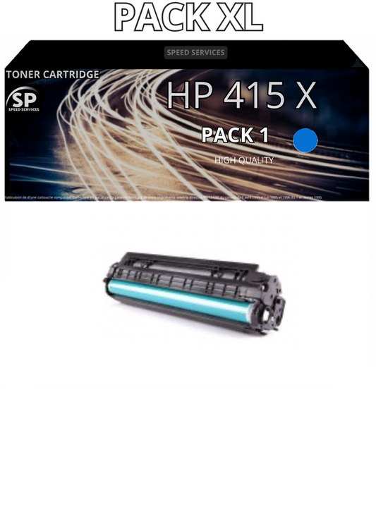 Toner 415X W2031X compatible pour HP CYAN x 1 - SPEED SERVICES HP Color LaserJet Enterprise M 455 dn|HP Color LaserJet Enterprise MFP M 480 f|HP Color LaserJet Managed E 45028 dn|Hp Color Laserjet Managed E 47528 F|HP Color LaserJet Pro M 470 Series|HP C