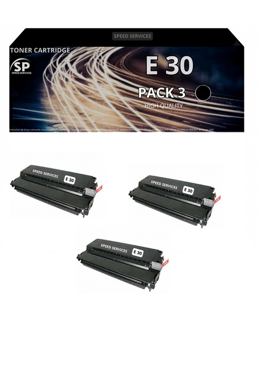 Toner CTE30 E30 compatible pour Canon Noir x 3 - SPEED SERVICES Canon FC 100|Canon FC 108|Canon FC 120|Canon FC 128|Canon FC 200|Canon FC 200 S|Canon FC 204|Canon FC 204 S|Canon FC 206|Canon FC 208|Canon FC 210|Canon FC 220|Canon FC 220 S|Canon FC 224|Ca