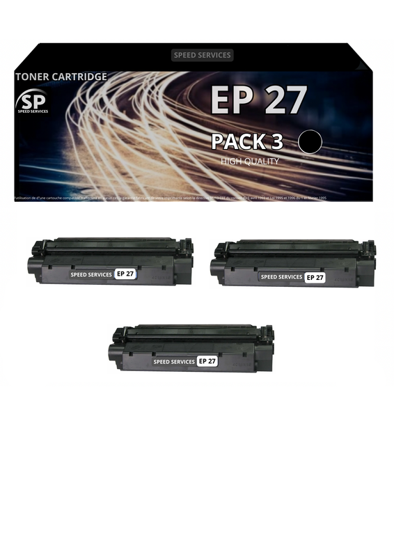 Toner EP-27 EP27 compatible pour Canon Noir x 3 - SPEED SERVICES Canon i-SENSYS MF 3111|Canon i-SENSYS MF 3112|Canon I-Sensys MF 3220|Canon i-SENSYS MF 3222|Canon I-Sensys MF 3240|Canon I-SENSYS MF 50|Canon I-SENSYS MF 5500|Canon I-SENSYS MF 5530|Canon I