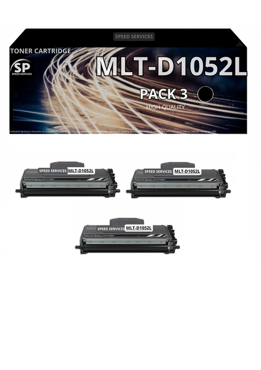 Toner MLT-D1052L D1052L compatible pour Samsung Noir x 3 - SPEED SERVICES Samsung ML-1910|Samsung ML-1911|Samsung ML-2525|Samsung ML-2580|Samsung ML-2581|Samsung SCX-4600|Samsung SCX-4601|Samsung SCX-4606|Samsung SCX-4623|Samsung SF-650