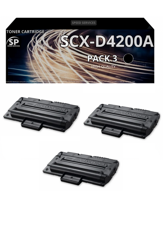 Toner SCX-D4200A D4200A compatible pour Samsung Noir x 3 - SPEED SERVICES Samsung SCX-4200