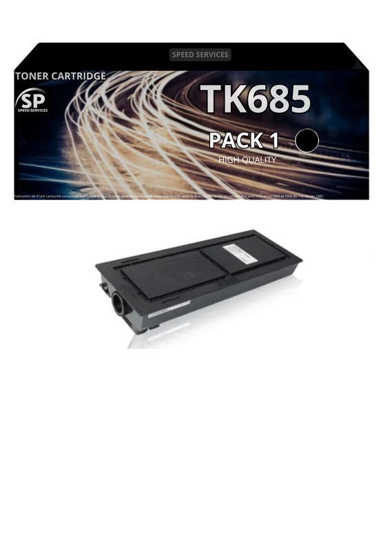 Toner TK-685 TK685 compatible pour Kyocera Noir x 1 - SPEED SERVICES Kyocera TASKalfa 300 i