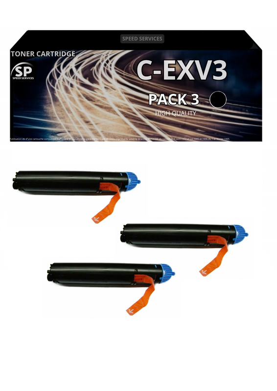 Toner C-EXV3 CEXV3 compatible pour Canon Noir x 3 - SPEED SERVICES Canon Imagerunner 2200|Canon Imagerunner 2200 i|Canon Imagerunner 2220 i|Canon Imagerunner 2220 n|Canon Imagerunner 2800|Canon Imagerunner 3300|Canon Imagerunner 3300 e|Canon Imagerunner