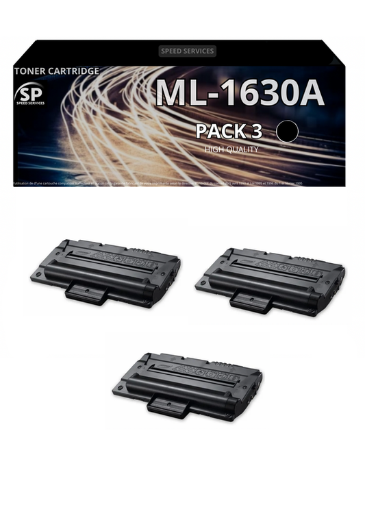 Toner ML-1630A ML1630A compatible pour SAMSUNG Noir x 3 - SPEED SERVICES Samsung ML-1630|Samsung ML 1630W|Samsung SCX-4500|Samsung SCX 4500W