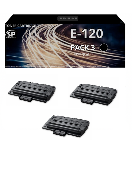 Toner E120 E-120 compatible pour Lexmark Noir x 3 - SPEED SERVICES Lexmark E 120|Lexmark E 120 N