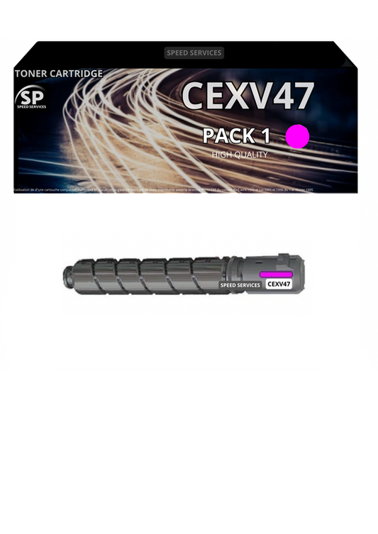 Toner EXV47 CEXV47 compatible pour Canon MAGENTA x 1 - SPEED SERVICES Canon imageRUNNER Advance C 250 i|Canon imageRUNNER Advance C 250 iF|Canon imageRUNNER Advance C 255 i|Canon imageRUNNER Advance C 255 iF|Canon imageRUNNER Advance C 350 i|Canon imageR