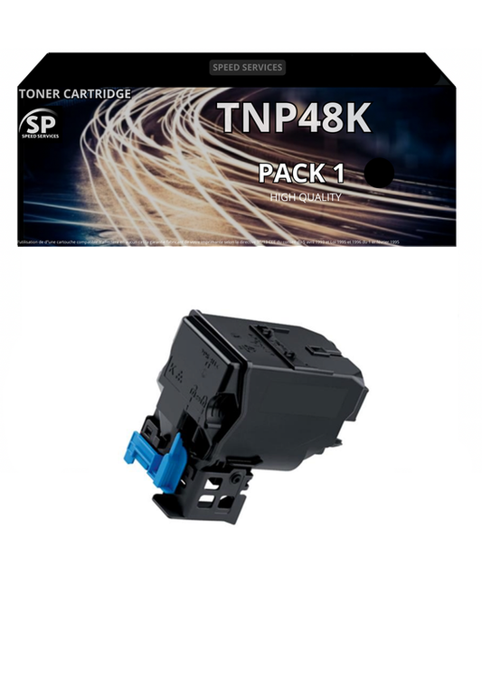 Toner TNP48K TNP 48K compatible pour Konica Noir x 1 - SPEED SERVICES Konica Minolta Bizhub C 3350|Konica Minolta Bizhub C 3850|Konica Minolta Bizhub C 3850 FS