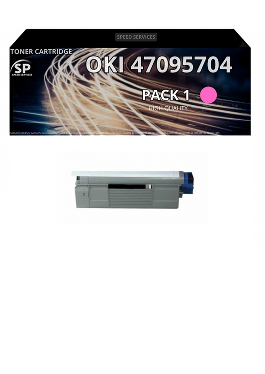 Toner 47095702  compatible pour OKI MAGENTA x 1 - SPEED SERVICES Oki C 824 dn|Oki C 824 n|Oki C 824 Series|Oki C 834 dn|Oki C 834 dnw|Oki C 834 nw|Oki C 834 Series|Oki C 844 dnw|Oki C 844 nw