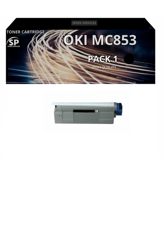 Toner C853 45862840 compatible pour OKI Noir x 1 - SPEED SERVICES Oki MC 853 dn|Oki MC 853 dnct|Oki MC 853 dnv|Oki MC 853 Series|Oki MC 870 Series|Oki MC 873 dn|Oki MC 873 dnc|Oki MC 873 dnct|Oki MC 873 dnv|Oki MC 873 dnx|Oki MC 873 Series|Oki MC 880 Ser