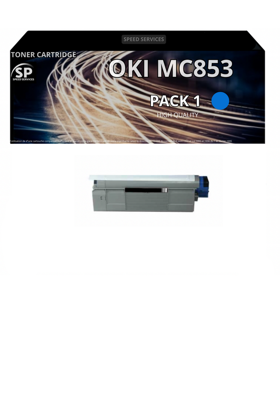 Toner C853 45862839 compatible pour OKI CYAN x 1 - SPEED SERVICES Oki MC 853 dn|Oki MC 853 dnct|Oki MC 853 dnv|Oki MC 853 Series|Oki MC 870 Series|Oki MC 873 dn|Oki MC 873 dnc|Oki MC 873 dnct|Oki MC 873 dnv|Oki MC 873 dnx|Oki MC 873 Series|Oki MC 880 Ser