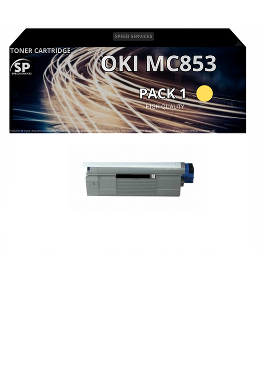 Toner C853 45862837 compatible pour OKI YELLOW x 1 - SPEED SERVICES Oki MC 853 dn|Oki MC 853 dnct|Oki MC 853 dnv|Oki MC 853 Series|Oki MC 870 Series|Oki MC 873 dn|Oki MC 873 dnc|Oki MC 873 dnct|Oki MC 873 dnv|Oki MC 873 dnx|Oki MC 873 Series|Oki MC 880 S